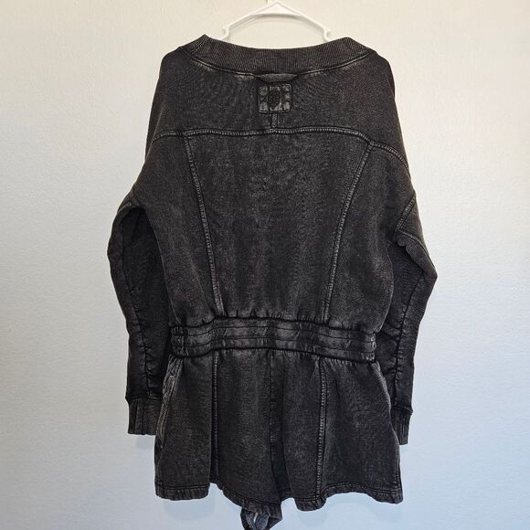 NWOT FP Movement | Intercept Romper Terry Knit Washed Black, Womens Large - Picture 9 of 10